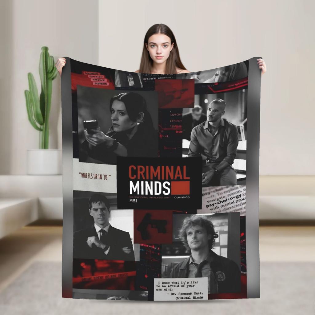 Criminal Minds Spencer Reid  Blanket  Camping Flannel Throw Blanket For Living Room Soft Custom DIY Quality Bedspread