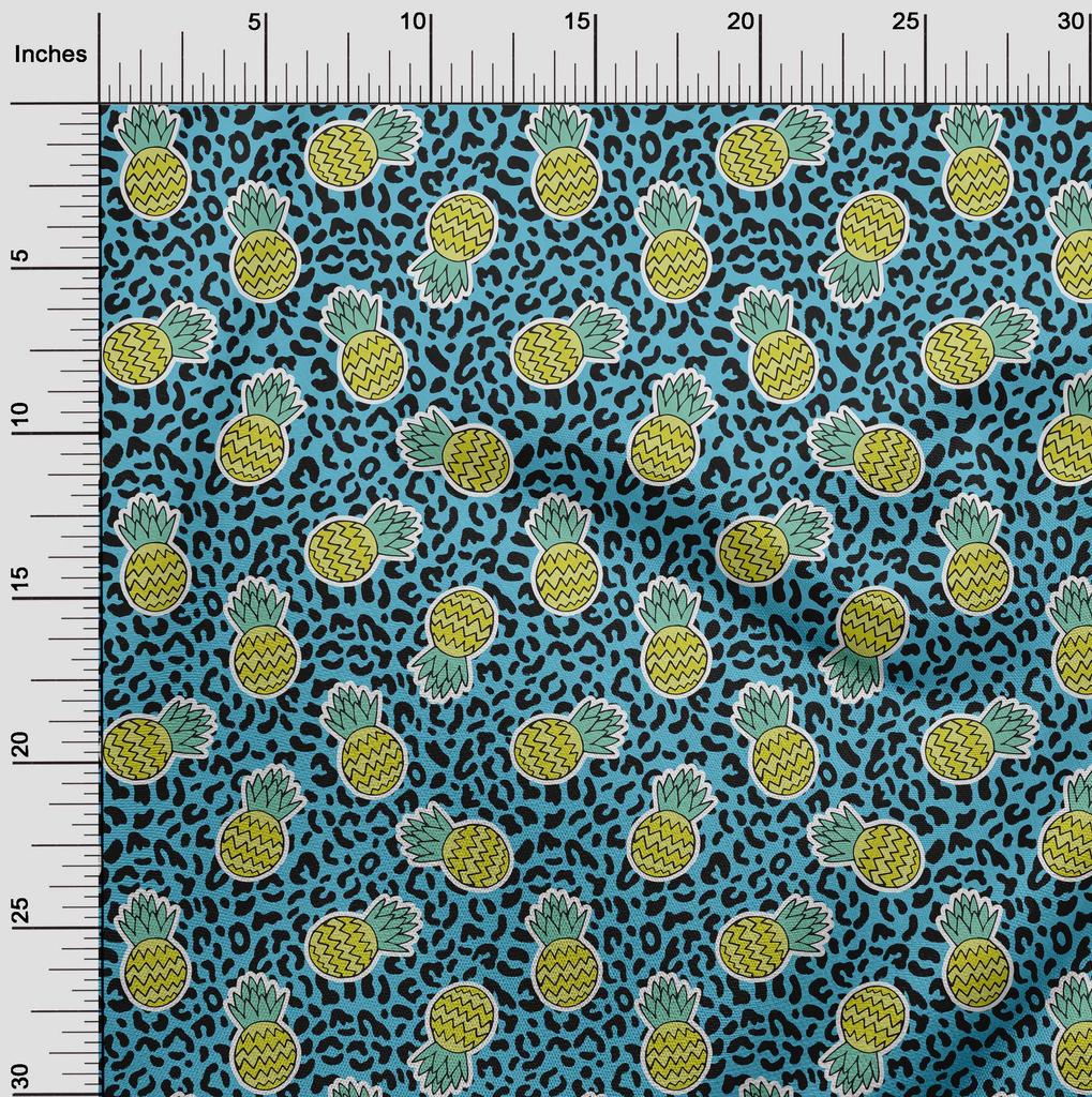 oneOone Cotton Poplin Light Blue Fabric Kawai Sewing Material Print Fabric By The Yard 42 Inch