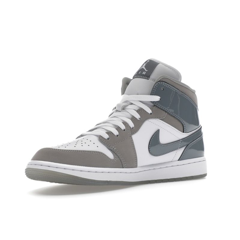 Air Jordan 1 Mid SE Patent Cool Grey Unisex Sneakers White Medium-Grey HF3216-100