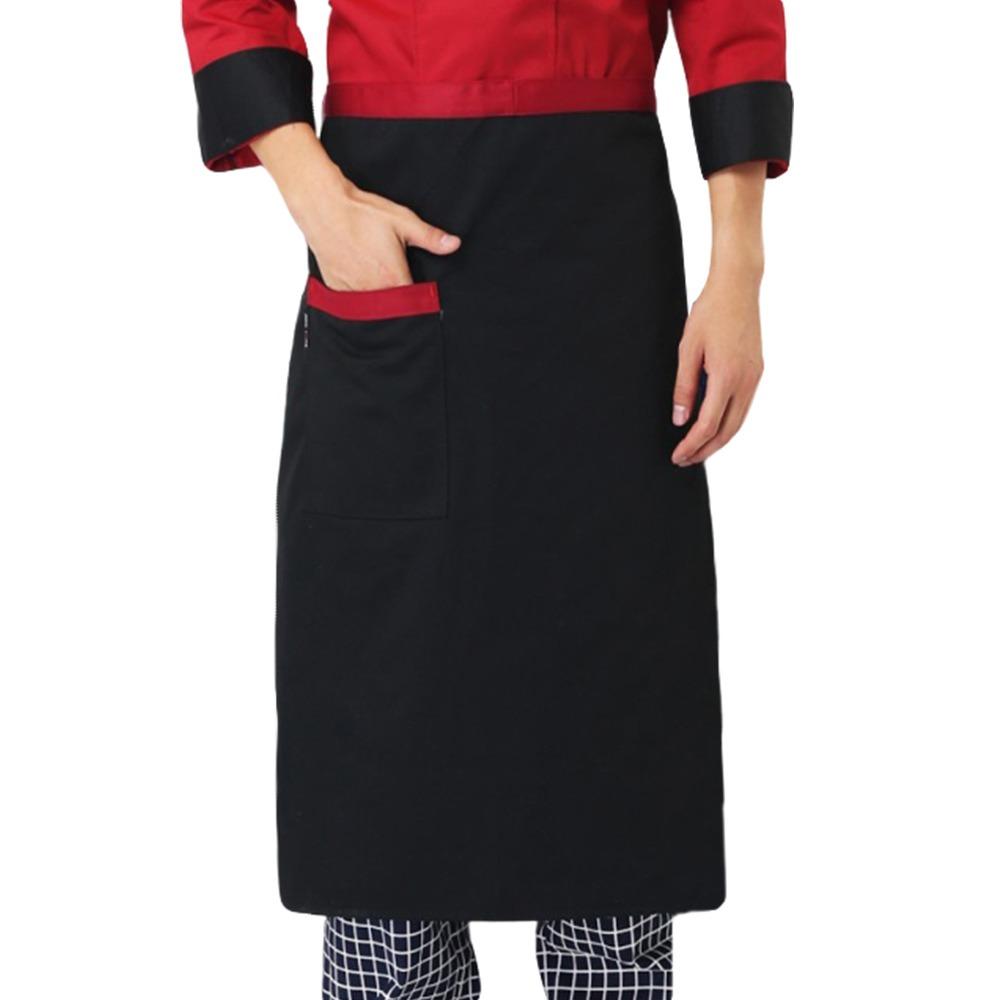 Unisex Waist Apron 3 Pockets Waiter Half Waist Apron New Short Half Waist Apron  Cafe Shop