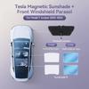 YZ For Tesla 2025 2026 Highland Model 3 Model Y Starship Ice Frost Sun Shades Honeycomb Glass Screen Sunshade Front Rear Sunroof