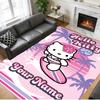 Crystal Velvet Rug Custom Name Text, Soft Non Slip Floor Mat Home DecorHello Kitty