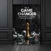 GAME CHANGER Golden King Canvas Printed Mural Posters Chess Is Last Standing In the Chess Board Concept Successful Wall Art Pictures Modern Home Decor