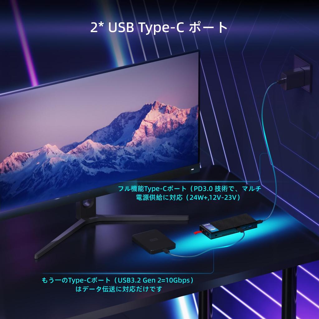 HiMeLE PCG02 Pro безвентиляторный мини-ПК Stick Alder Lake N100 для микро-ПК 8 ГБ 256 ГБ мини-компьютер небольшой настольный компьютер двойной HDMI 4K VESA для офиса (до 3,4 ГГц)