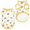 Pet Dog Vest White Orange Fox Print Comfortable Sleeveless Shirt for Small Medium Dogs Cute Woodland Theme Daily Wear