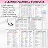 План уборки Расписание уборки и Организатор контрольного списка Ежедневный Еженедельный Ежемесячный Планировщик уборки дома для повседневных задач