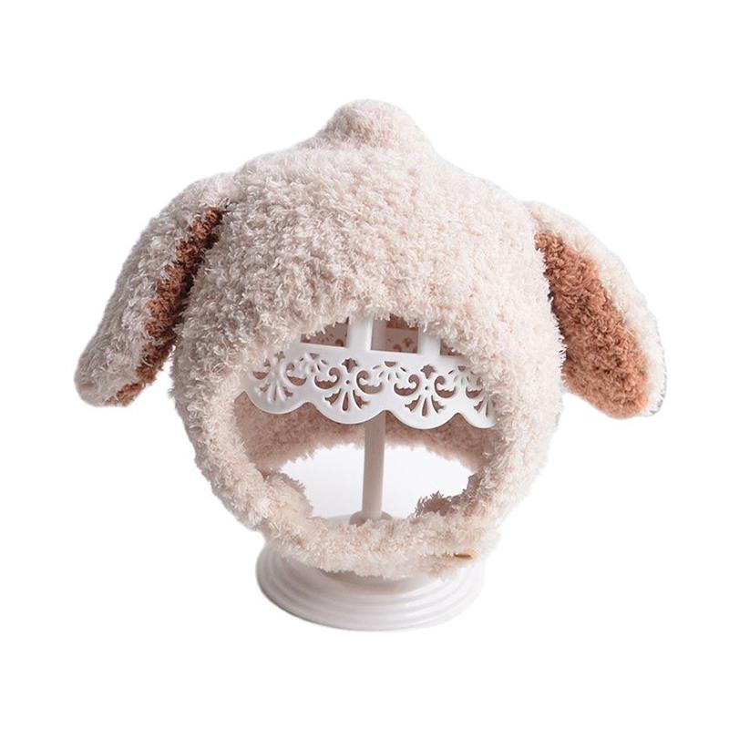 Милая зимняя вязаная детская шапка с мультяшным медведем, теплая детская шапочка для девочек и мальчиков, корейский капюшон для малышей, детские плюшевые шапочки для защиты ушей