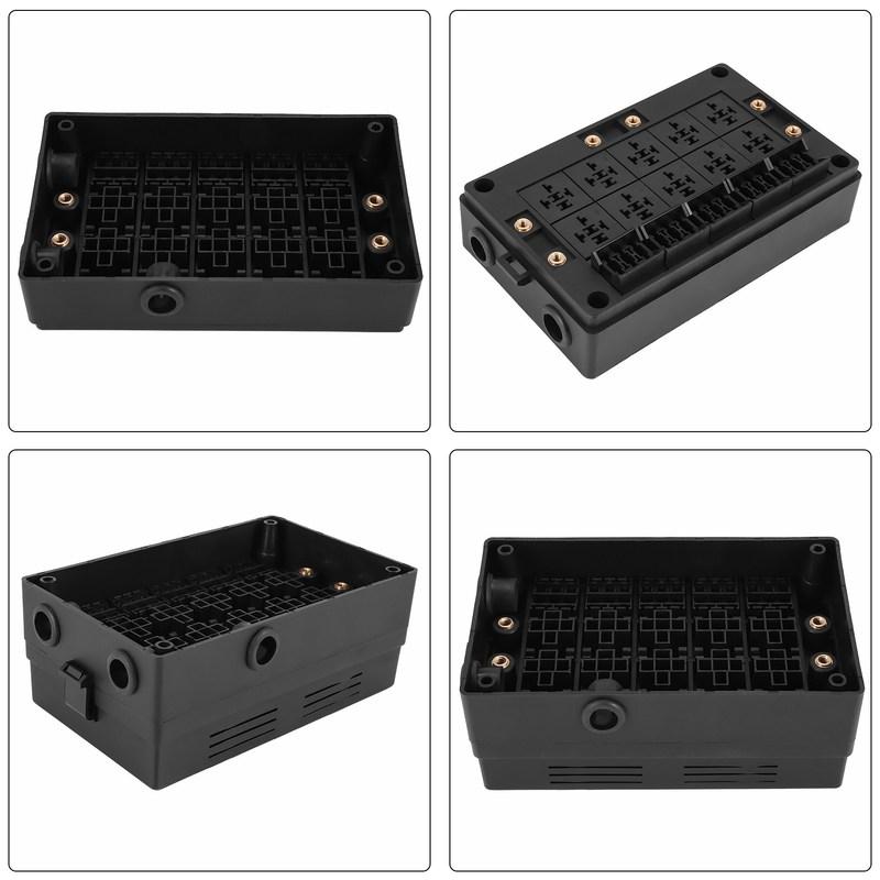 Powerful Car Blade Fuse Holder Relay Socket Black Box 18 Way Blade Fuse Holder Car Automotive urance For Automotive Marine
