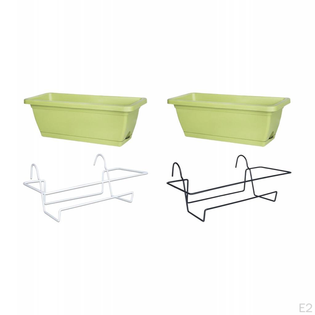 Подвесной балконный ящик для цветов с кронштейном 43x19x15 см, легкий многофункциональный, для оконного ящика