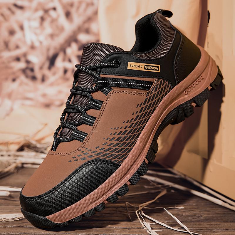 Fashion Men Autumn Outdoor Mountaineering Thick Bottom High Quality Casual Sneaker Large Men's Anti Slip Leisure Versatile Hiking Shoes