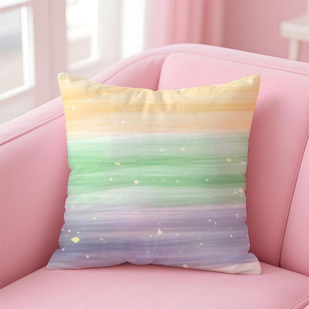 Pure color blending Cushion Cover Comfortable Reversible Pillow Cover Ideal for Car Sofa Bedroom  Beyond