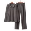 Women Men Long Sleeve Pajamas Set Thermal Fleece Lined Fall Winter Loungewear Soft Warm Sleepwear
