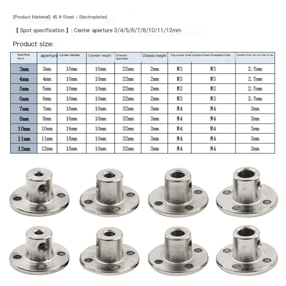 Transmission Parts Coupler Coupling Iron Motor Guide Shaft DIY Metal Coupling R11 Rigid Flange