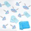 30pcs Pvc Elephant Pendants Key Ring Set Thank You Gifts For Baby Shower Birthday Party Decoration