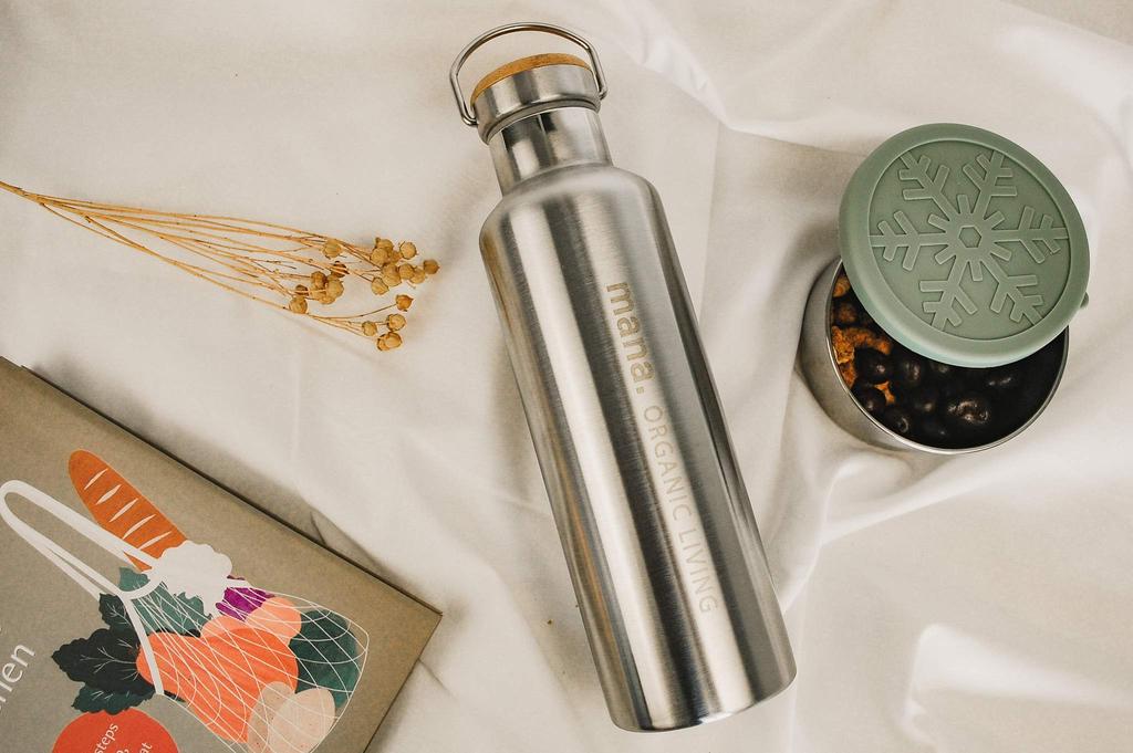 ORGANIC LIVING Длинная бутылка из нержавеющей стали объемом 500 мл с вакуумной двойной структурой, длительное сохранение тепла [mana.]