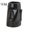 Multipurpose Glasses Stand Resin Glass Pen Holder, Moai Statue Pencil Storage Container, Stationery Desk Organizer Eyeglass Display Rack