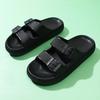 Quality EVA High Elastic Rubber Plastic Soft Platform Activity Double Buckle Women's Slippers Beach Shoes Spot