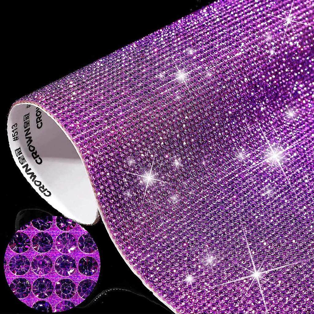 12x20/24x20cm Self-adhesive Rhinestone Crystal Glitter Stickers Sheet DIY Diamond Decoration Sticker Phone Car Trim Decor Decal