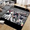 New England Patriots Players Flannel Printed Carpet, Home Sofa Decoration for Living Room & Bedroom, Non‑Slip Play Flannel Floor Mat for Game Room