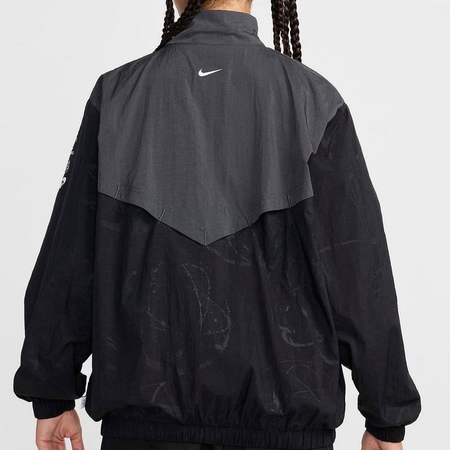 Nike X Futura Женская куртка-ветровка Breaking (Азия) Черный/Антрацитовый Унисекс Уличная одежда HF6069010