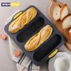 Baking Mould Restaurant Hamburger Bun Hot Dog Baguette Waffles Silicone Mold Non-stick Oven Tool Kitchen Bakeware Accessories