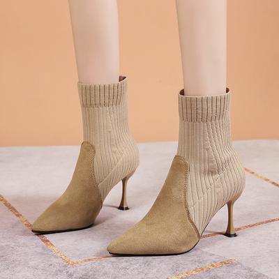 Женские резиновые сапоги Сапоги-Женская зимняя обувь Обувь Роскошный дизайнер Дождь 2024 Ботильоны Кожа Острый носок Дамская мода Высокий