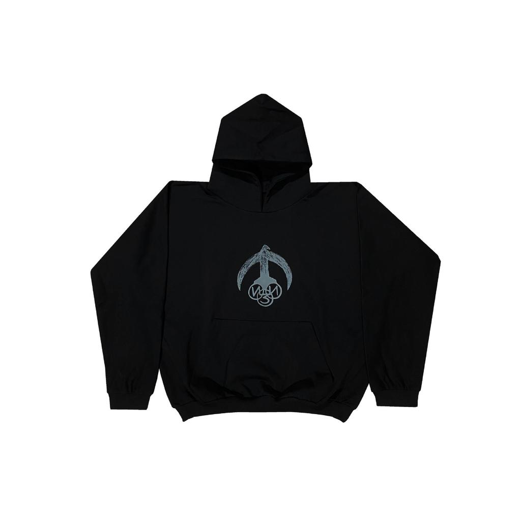 RogueWave Streetwear Свитшот с принтом Повседневные Свободные Оверсайз Топы Толстовки Для Мужчин