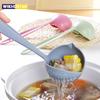 2 In 1 Long Handle Soup Spoon Kitchen Strainer Cooking Colander Kitchen Scoop Plastic Tableware Colander Kitchen Gadgets