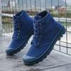 Fashion Men Winter Boots 2024 Tongue High Topmen Mens Boots Outdoor Mountaineering Leisure Mens Flat Boots