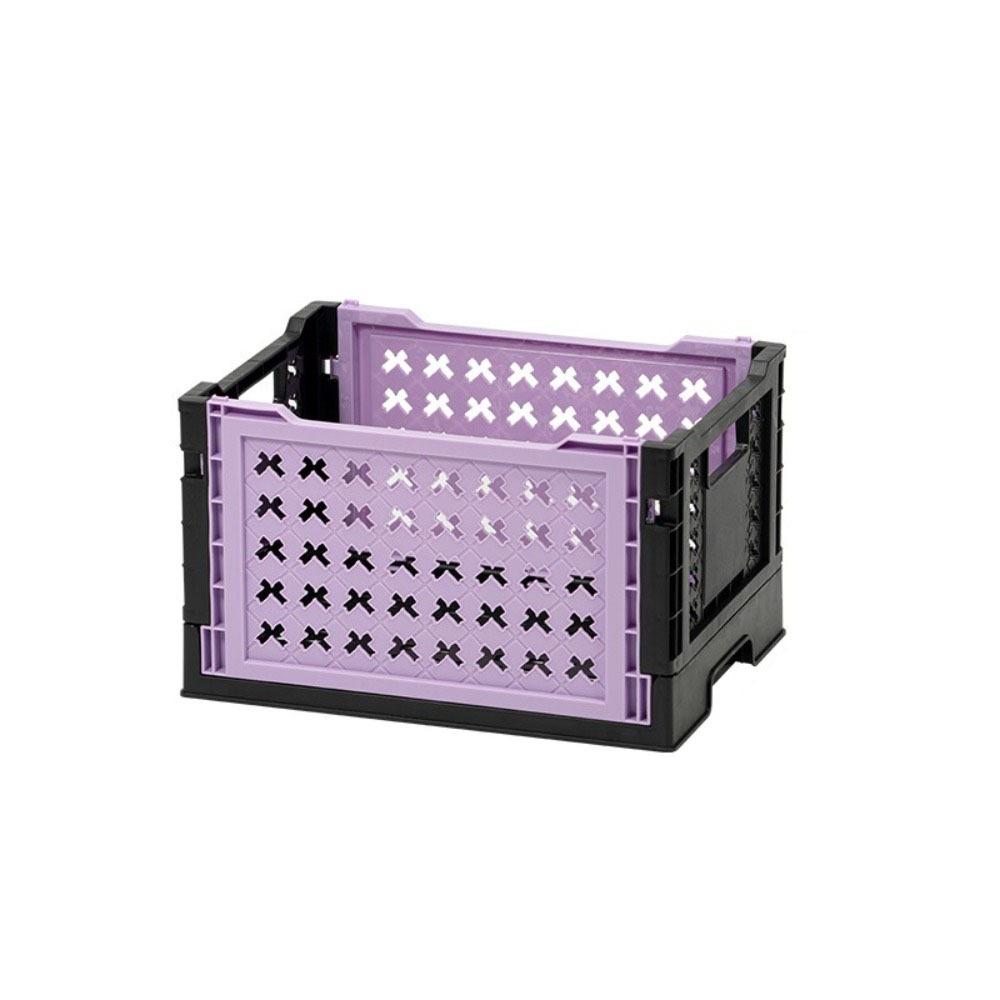 Collapsible Foldable Storage Basket 6 Colors Sundries Storage Bin Plastic Crate Box  Makeup Jewelry