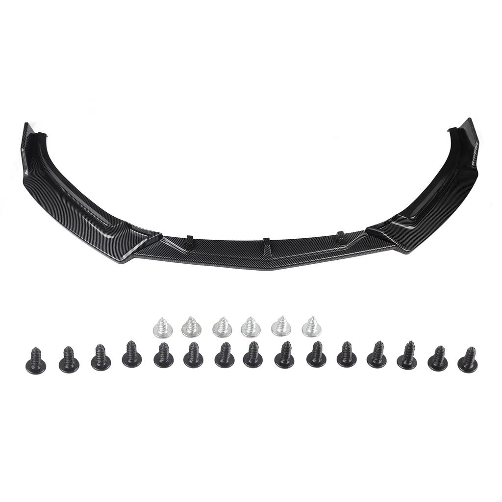 3pcs Carbon Fiber Style Front Bumper Lip Spoiler Fit for Mazda 3 Axela 2014‑2019