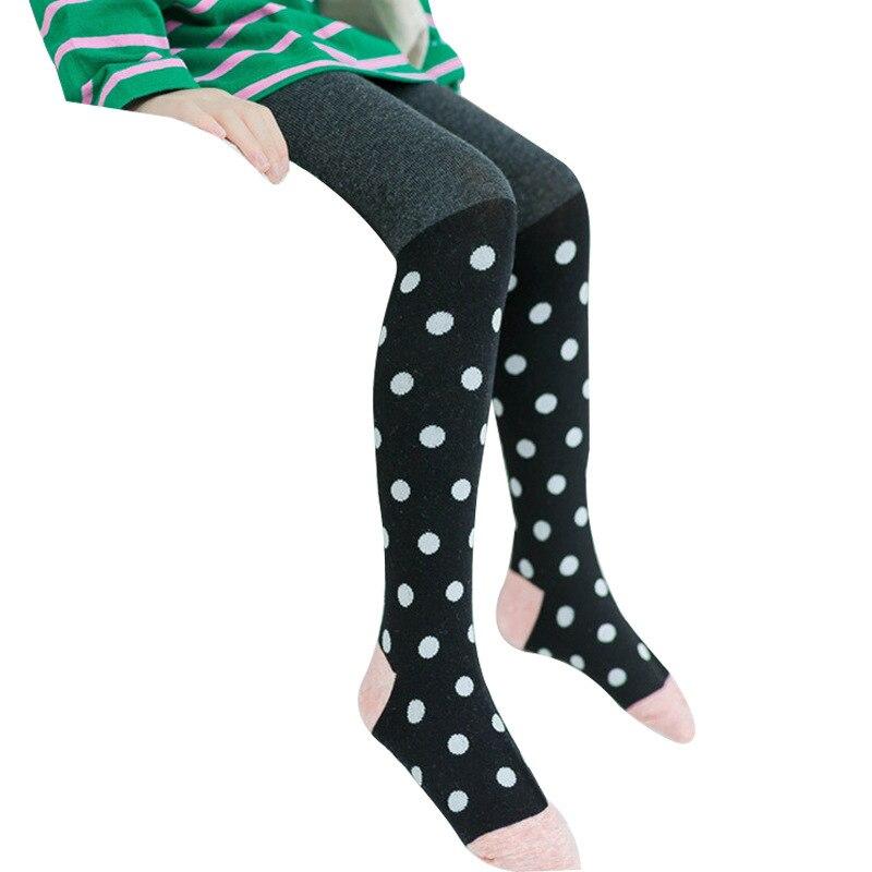 Spring Autumn Cute Baby Tights Kids Girls Knit Tights Cotton Dot Pantyhose For Toddler Children Stockings Infant Stuff