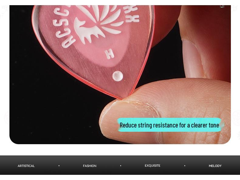 GEARXXX Nine-Tailed Fox Non-Slip Speed Pick for Folk/Electric Guitar & Bass.