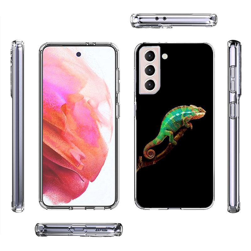 Хамелеон Забавный Дикий Мир Чехол Для Телефона Для Samsung Galaxy S25 Edge S24 S23 FE S21 S20 S10 Plus S22 S26 Ultra Чехол Прозрачные Чехлы TPU