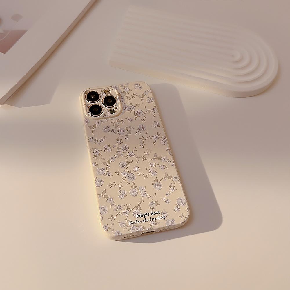 Korean Retro Floral Iphone15 IPhone 13 Original 11 Silicone 12 Soft 14 Promax Suitable for 16