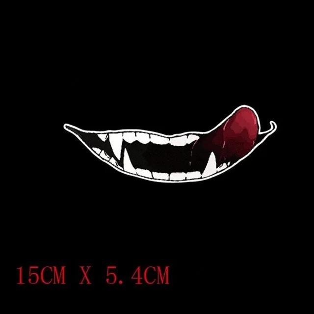 Car Styling Sticker Modified Auto Wheel Tail Body Window Tape Motorcycle Decals for Classic Hero Venom Teeth Mouth