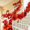 170СМ Осенняя Гирлянда из Кленовых Листьев Внутренняя Наружная Подвесная Искусственные Листья Растения Лиана Ротанг Хэллоуин Осень Каминная Полка Камин Крыльцо Украшение