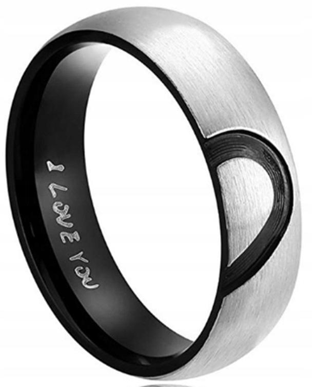 Heart Wedding Ring 316L Steel Size 28