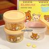 Круглые герметичные контейнеры для хранения еды Rilakkuma Милый японский стиль Портативные Для дома и улицы Хранение фруктов, овсянки, йогурта, закусок