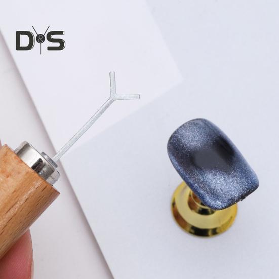 Магнитная палочка для геля «кошачий глаз» с Y-образной железной проволокой, двухголовый цилиндрический магнитный стержень, домашний салон, инструменты для маникюра и дизайна ногтей, аксессуары