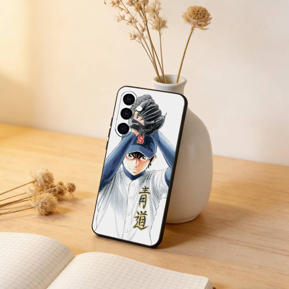 Ace of Diamond Phone Case For Samsung Galaxy A73,A72,A71,A70,A53,A52,A51,Soft Silicone Black Cover