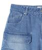 CRITIC Big Cargo Denim Bermuda Pants Light Indigo
