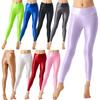 Women's Glossy Pantyhose Tights Skinny Leggings Footless Nylon Sheer Stretch Yoga Pants