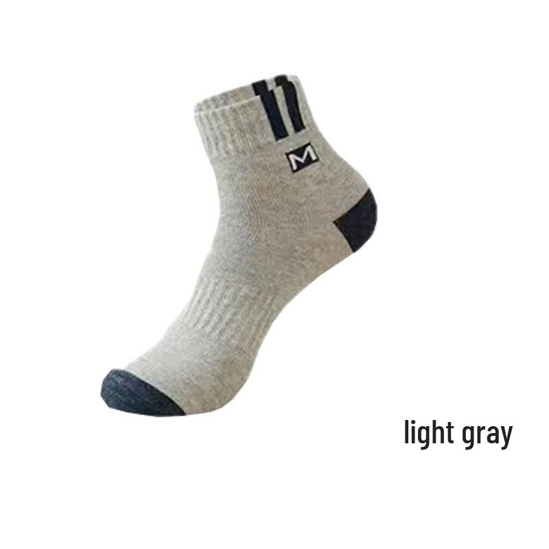 Мужские дышащие хлопковые носки средней длины — впитывающие пот, дезодорирующие, черно-белые, деловые, повседневные, весна/лето