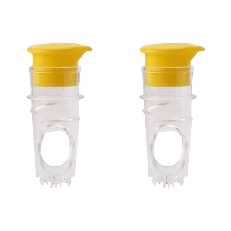 2Pcs Durable Plastic Lemon Squeezer Set Ergonomic Designs Hand Press Juicer for Easily Citrus Fruit Squeezing