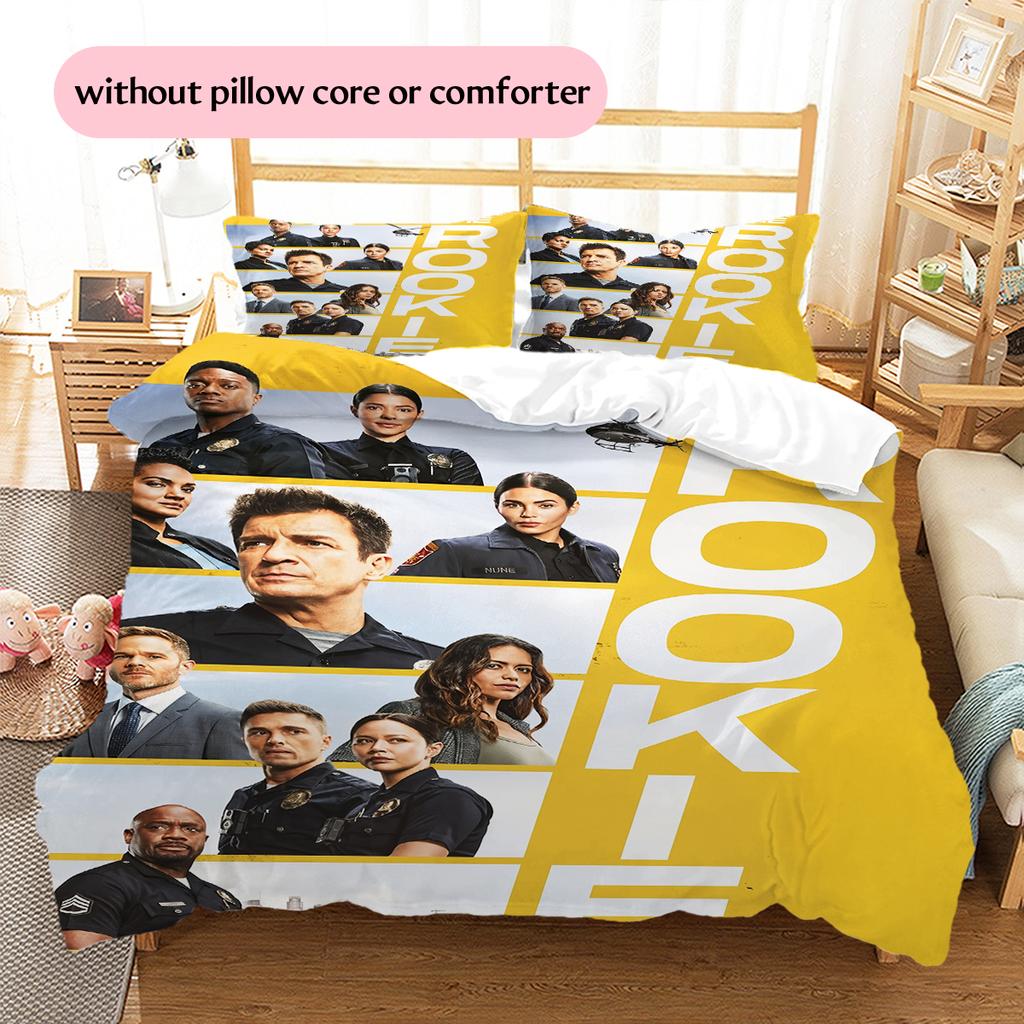 Постельное белье с узором «Новичок» Домашний декор Подарок на день рождения (1 пододеяльник + 2 наволочки, без наполнителя)