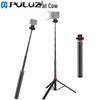 PULUZ Fat Cow 2M Алюминиевая стойка-штатив с подсветкой для прямой трансляции и фотосъемки на улице - Телескопическая, портативная, складная