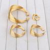 4Pcs/Set Exotic Nigerian Bridal Circle Necklace Earrings Bracelet Ring Jewelry