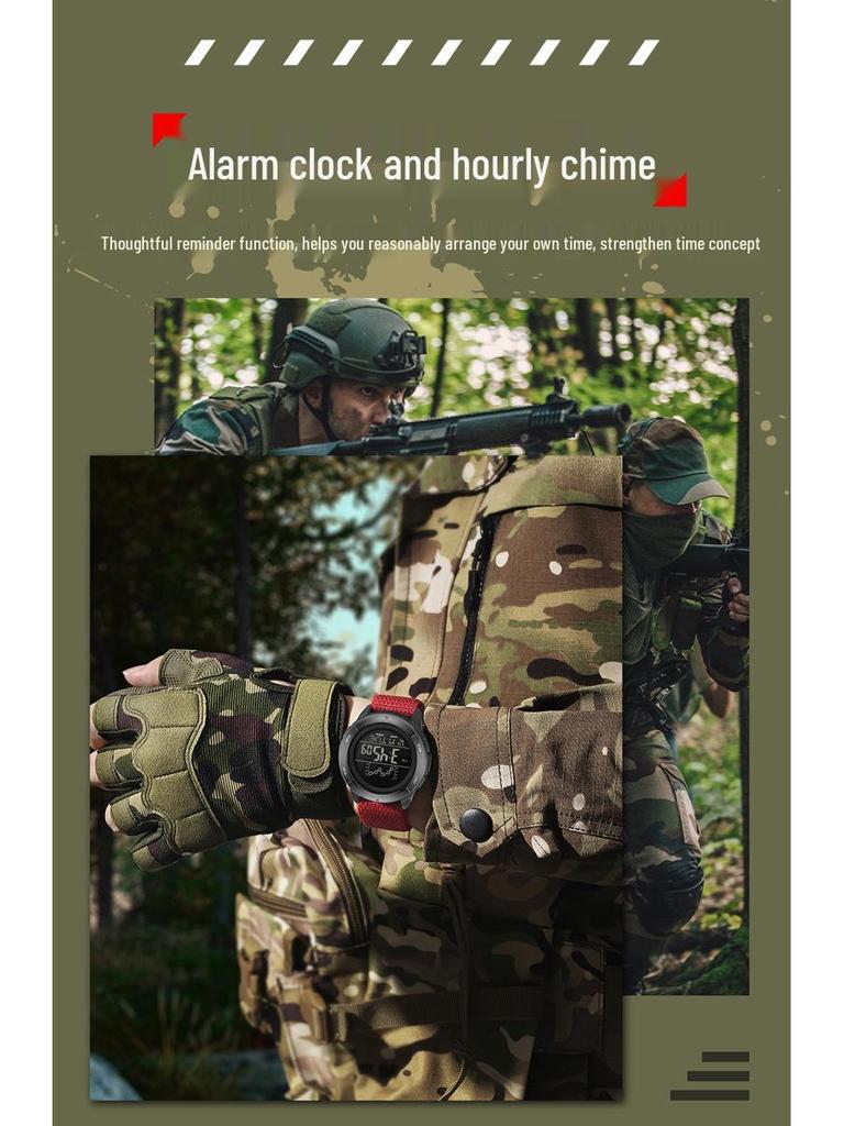 SANDA Уличные Многофункциональные Водонепроницаемые Мужские Часы с Большим Экраном для Студентов