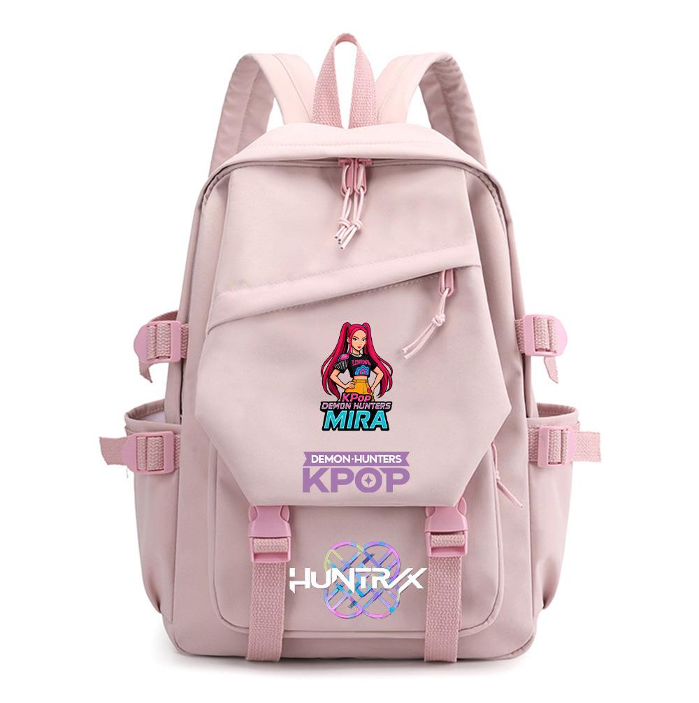 Мультяшный K-pop Рюкзак с принтом «Охотники на демонов» для мальчика-подростка, школьная сумка для девочки, детский студенческий рюкзак для книг, женская дорожная сумка, детский подарок, рюкзак